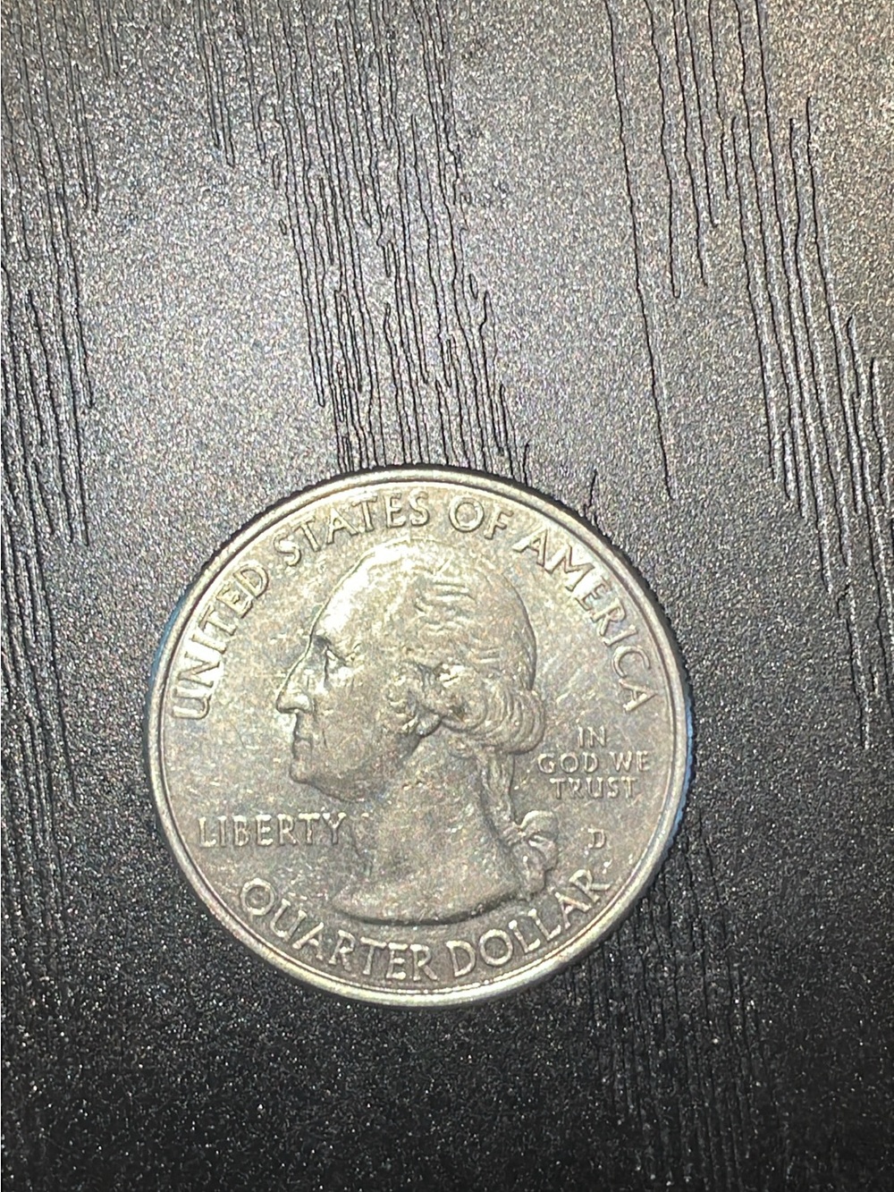 2019 Texas Mint Mark D Quarter Dollar Coin - Silver Tone